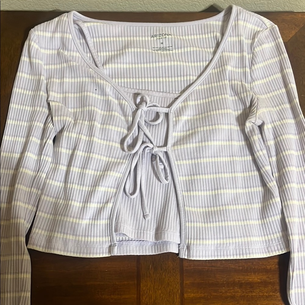 Arden Jean Co Lilac Striped Women's Top